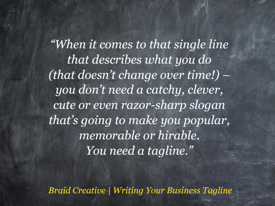 writing a tagline slogan for your business