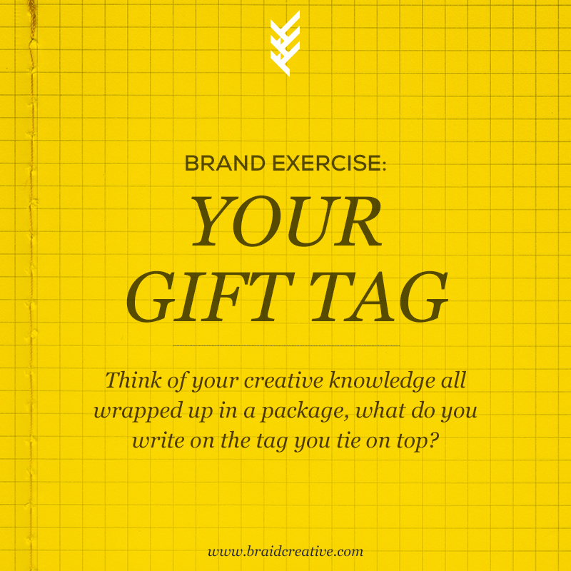 creative entrepreneur gift tag